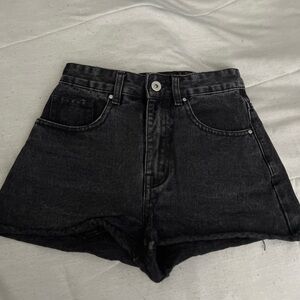 Black Jean Shorts
